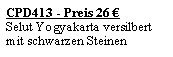 Textfeld: CPD413 - Preis 26 Selut Yogyakarta versilbert mit schwarzen Steinen